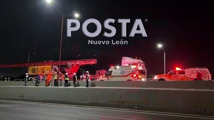 Cae obrero de grúa en las obras del Metro en Monterrey