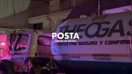 Se hunde pipa con gas en el techo de un estacionamiento en Atizapán (VIDEO)