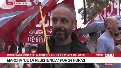 🔵 MARCHA "DE RESISTENCIA" POR 24 HORAS EN PLAZ DE MAYO
