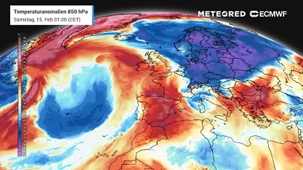 Nach und nach nähern sich aus Südwesten deutlich 'zu warme' Luftmassen!