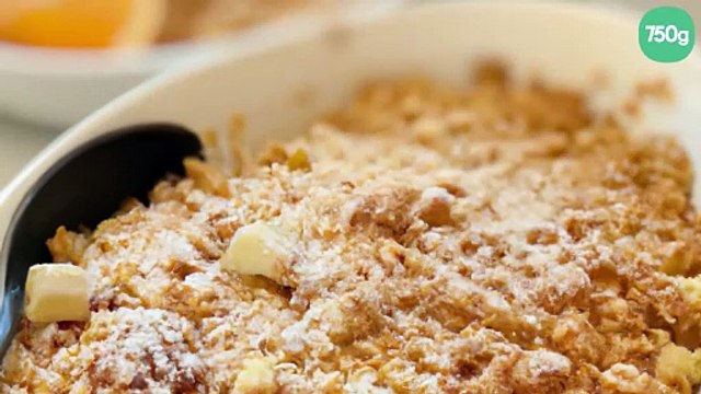 Crumble aux pommes aux notes d'orange