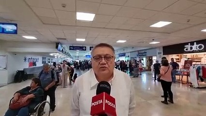 Director de aeropuerto de Tabasco aclara que hay retrasos por falla de Microsoft