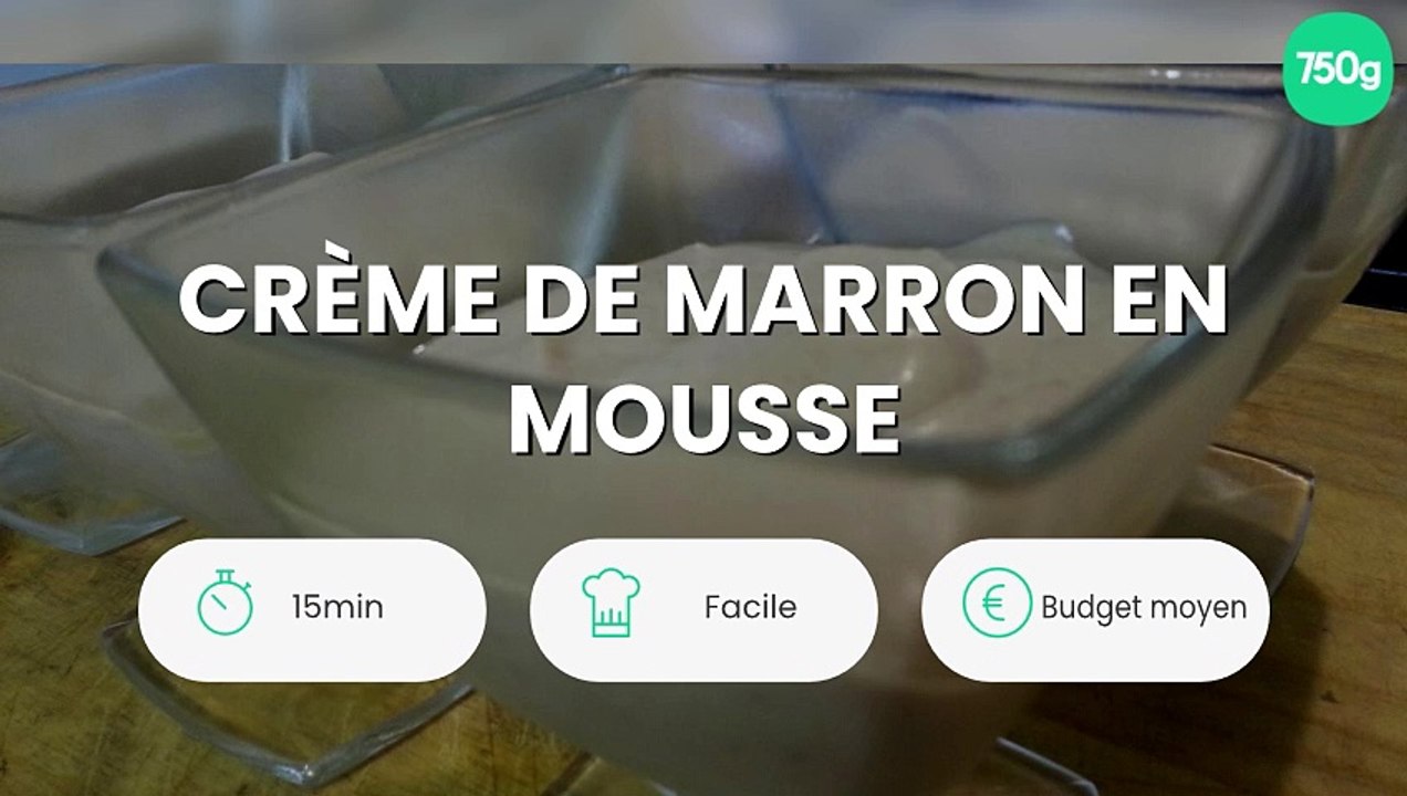 Crème de marron en mousse