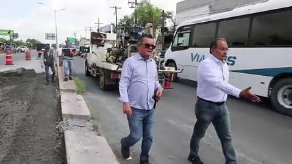 Andrés Mijes refuerza mantenimiento integral de vialidades en Escobedo