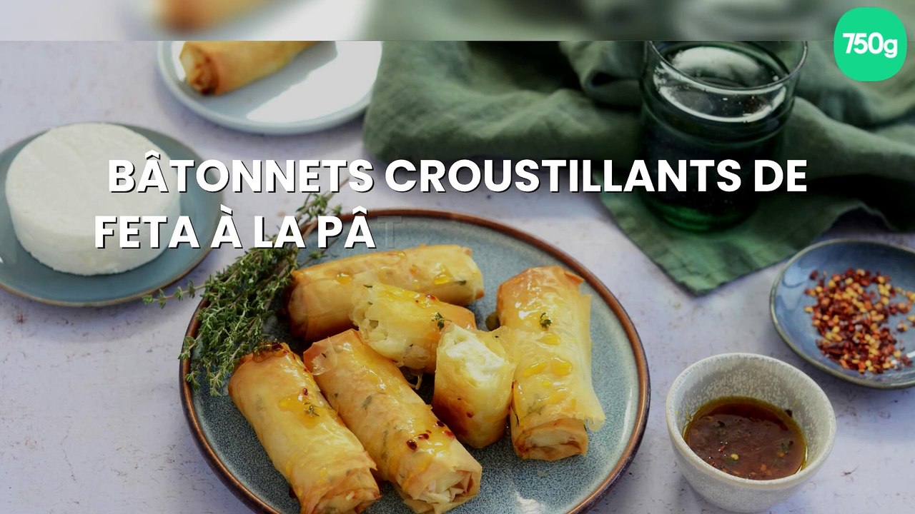 Bâtonnets croustillants de feta à la pâte filo...