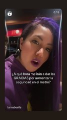 Afirma Luna Bella que mejoró seguridad en el metro de CDMX tras su video