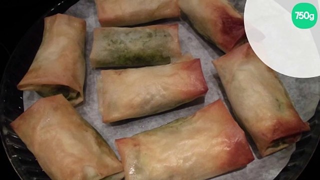 Feuilles de brick aux épinards