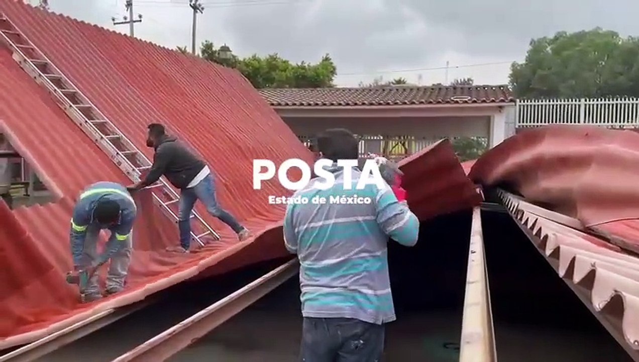 Tecámac: Techumbre de kínder colapsa por fuertes lluvias