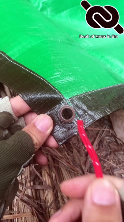 New version tarp corner knot skill #knotshort