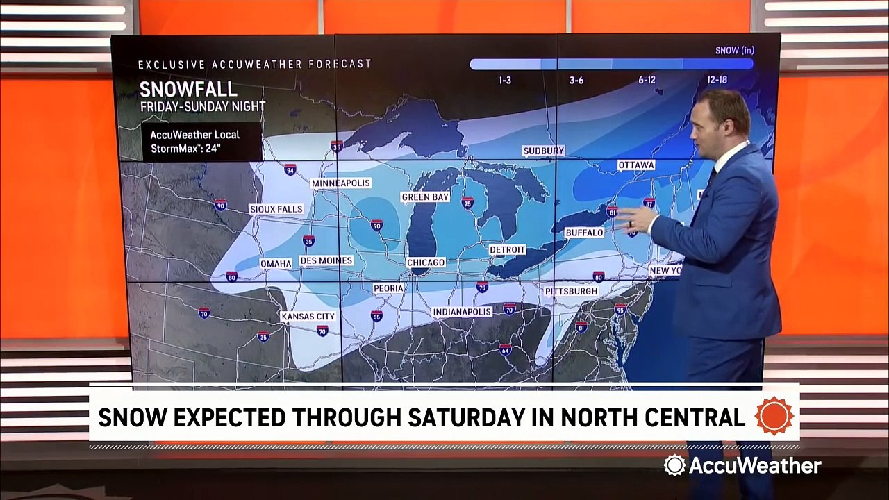 Weekend wintry weather expected from the Midwest to the Northeast