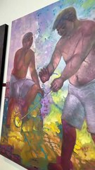 Víctor Argáez da “pinceladas” al aire libre en calles de Mérida