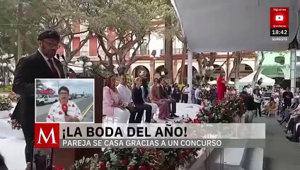 ¡La boda del año! Pareja se casa gratis tras ganar un concurso de la tienda Oxxo en Veracruz