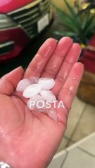 Cae granizo en San Nicolás