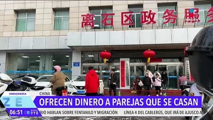 En China ofrecen dinero a las parejas que se casan