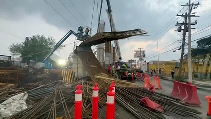 Colapsa estructura de la Línea 6 del Metro