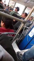 Pelean usuarios en camión de la ruta 220 con final inesperado (VIDEO)