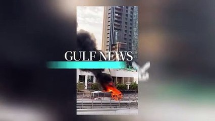 Fire engulfs public transport bus in Al Karama, Dubai