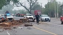 Circulación cerrada en carretera Victoria-Monterrey por caída de árbol