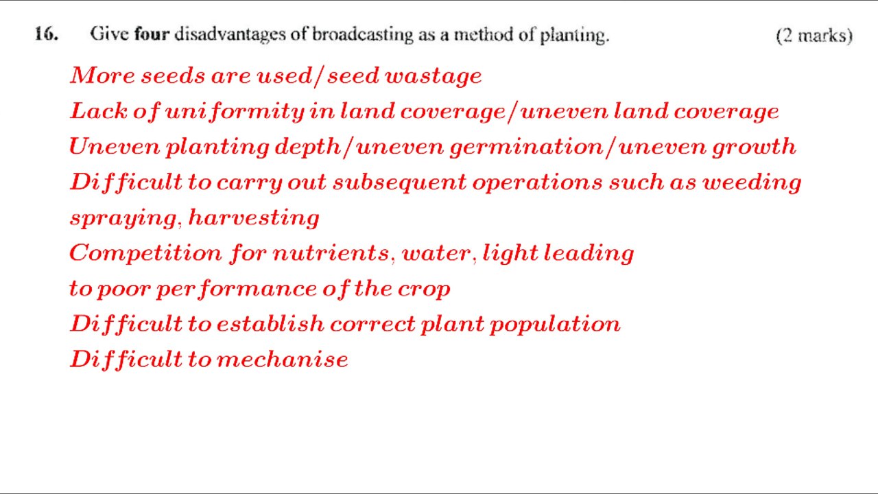 KCSE questions and answers #2016 paper 1 #agriculture revision #highschoolquiz #markingscheme