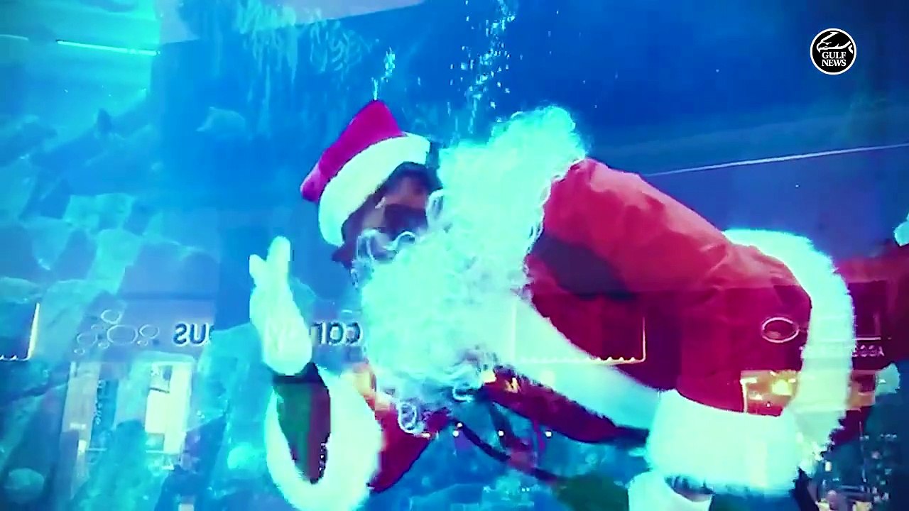 Christmas 2020: Santa Claus spotted with sharks and stingrays in Dubai Aquarium