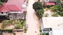Drone footage of the aftermath of Typhoon Vamco that hit the Philippines