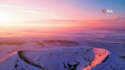 ''Dünyanın Nazar Boncuğu'' kar yağışıyla birlikte hayat buldu