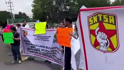Personal de Salud en Edomex se manifiesta por falta de bases e insumos