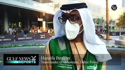 Volunteers work with Police at Dubai Mall to ensure adherence to COVID-19 safety measures