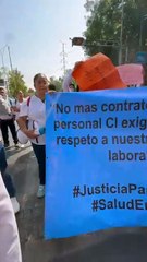 ¡Les prometieron base!, trabajadores de Salud bloquean Insurgentes y Eje 2 Norte