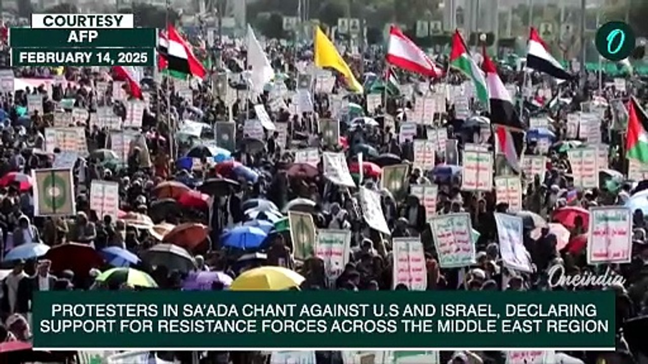 Yemenis Rally For Palestine, Reject Gaza Displacement Plan Amid Rising Tensions With U.S And Israel