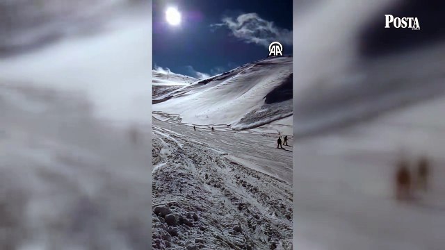 Erzurum Palandöken Kayak Merkezi'nde çığ meydana geldi: İşte o anlar!