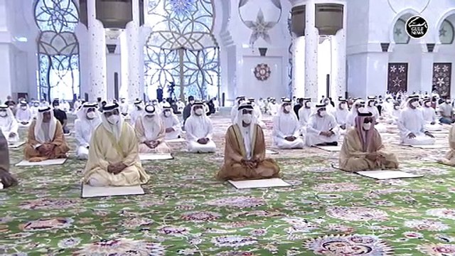 UAE President Sheikh Mohamed bin Zayed Al Nahyan performs Eid Al Adha prayers