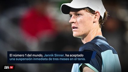 Sinner, sancionado 3 meses por dopaje