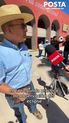 Realizan segunda práctica de observación para el eclipse solar