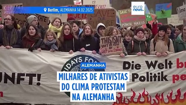 Milhares de ativistas do clima protestam na Alemanha a uma semana das eleições