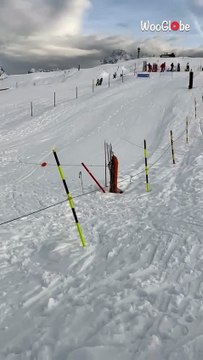 Skier finds out why confidence isn't the only key while attempting ski jumps