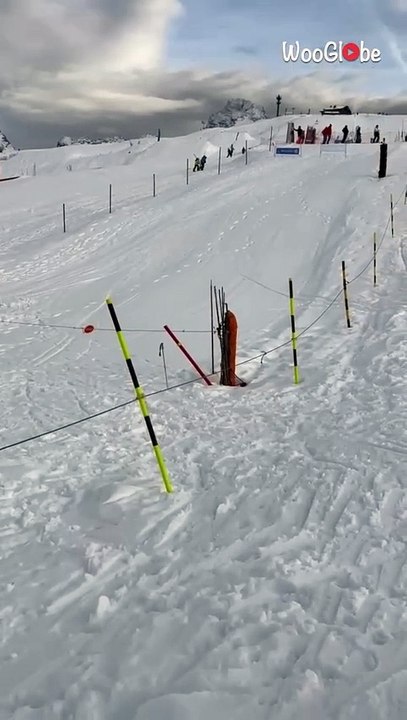 Skier finds out why confidence isn't the only key while attempting ski jumps