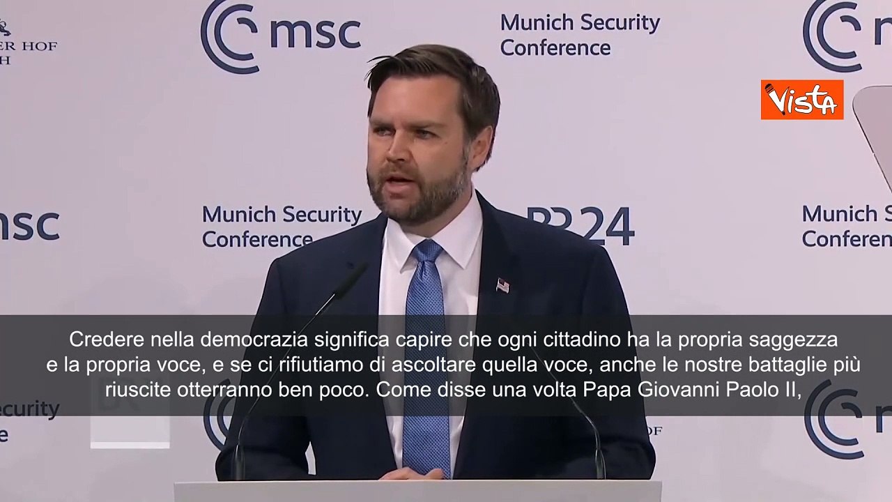 Jd Vance cita Papa Giovanni Paolo II: "Non abbiate paura"