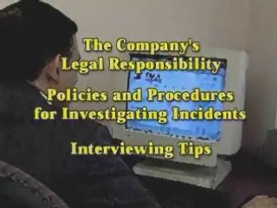 Handling A Sexual Harassment Investigation Video and DVD