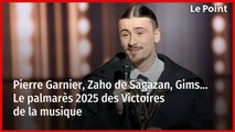 Pierre Garnier, Zaho de Sagazan, Gims… Le palmarès 2025 des Victoires de la musique