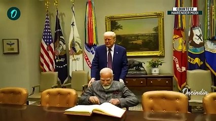 PM Modi US Visit: Donald Trump ने PM Modi को गिफ्ट दी किताब, हर पेज लिखा कैसा इतिहास | Modi US Meet