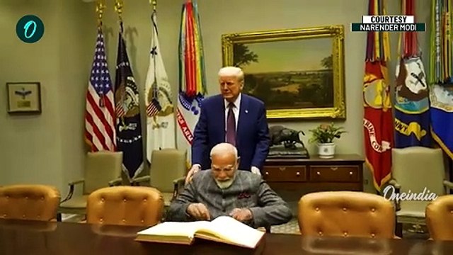 PM Modi US Visit: Donald Trump ने PM Modi को गिफ्ट दी किताब, हर पेज लिखा कैसा इतिहास | Modi US Meet