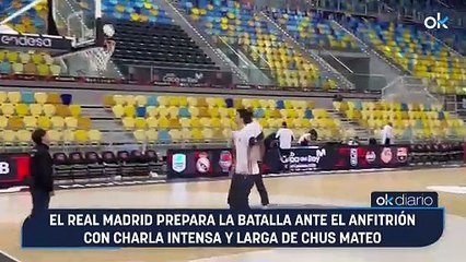 El Real Madrid prepara la batalla ante el anfitrión con charla intensa y larga de Chus Mateo
