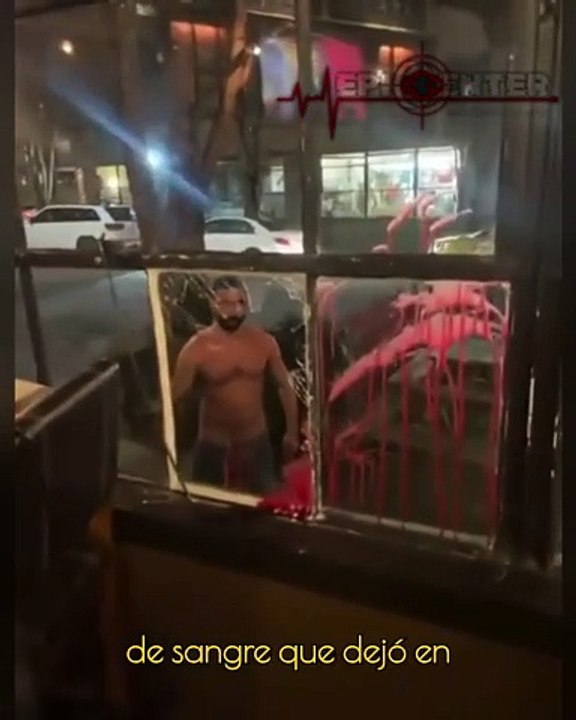 HOMBRE DROGADO QUEBRA VENTANA Y....