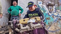 En video: descubren bodega de reciclaje que ocultaba autopartes robadas en Bogotá