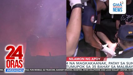 4 na magkakaanak, patay sa sunog na tumupok sa 35 bahay sa Malibay, Pasay | 24 Oras Weekend