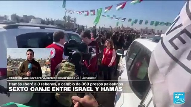 Hamás libera a tres rehenes e Israel a 369 presos palestinos tras días de inquietud sobre la tregua