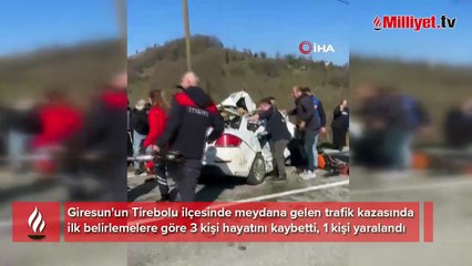 Giresun'da feci kaza! 3 kişi olay yerinde hayatını kaybetti
