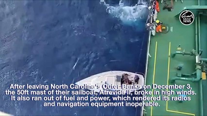 How crew of a UAE company’s ship saved 2 US men and a dog lost at Atlantic Ocean for 10 days