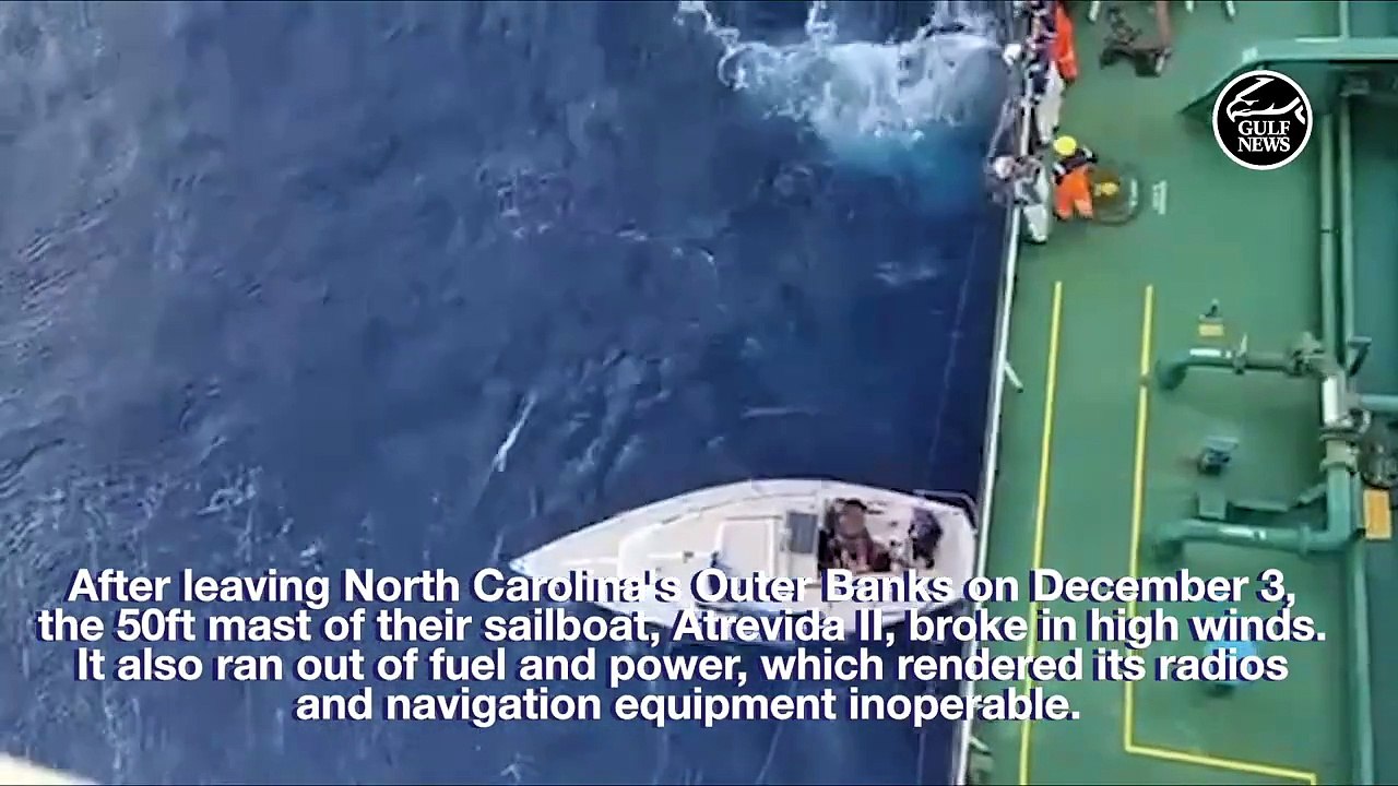 How crew of a UAE company’s ship saved 2 US men and a dog lost at Atlantic Ocean for 10 days